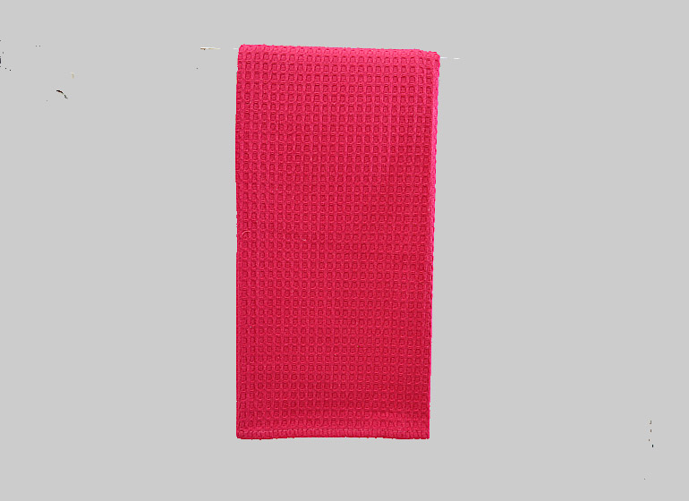 Red Waffle Weave Kitchen Towel.